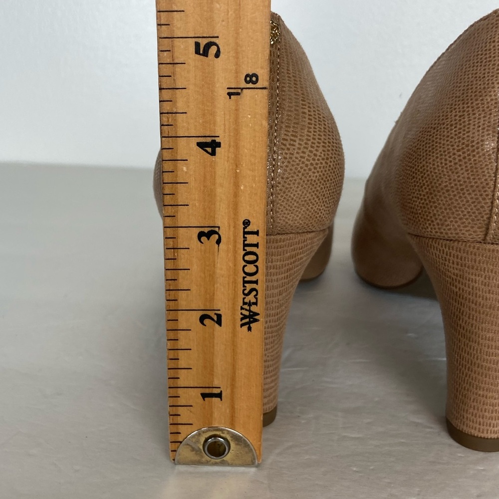 Anne Klein Iflex Akkai Pumps Heel Shoes Size 8.5 Cream Textured Career Fashion - Picture 6 of 9